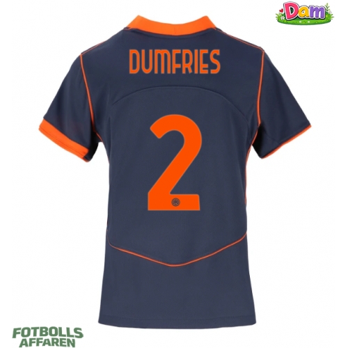 Inter Milan Denzel Dumfries #2 Tredje Tröja Kvinnor 2025-26 Kortärmad
